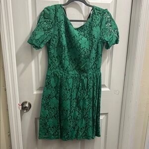 Elegant Green Lace Dress
